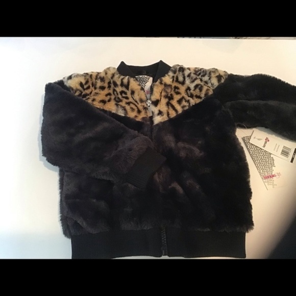 Kenzie Girl Faux Fur Jacket Size 4 - Picture 2 of 5